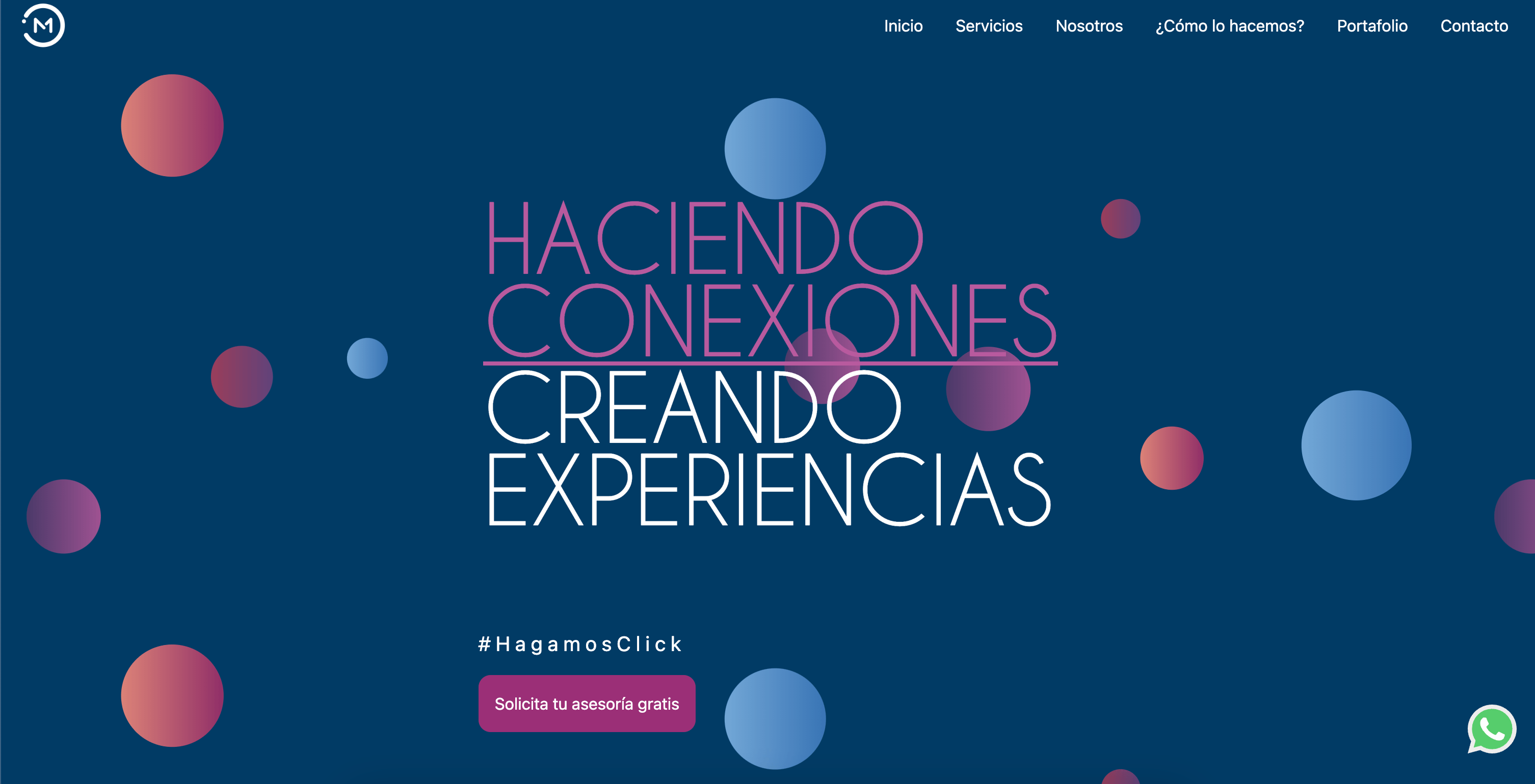 Desarrollo de página web de ClickMe